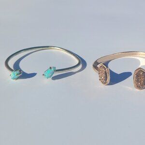 Three Kendra Scott Sparkling Drusy Cuff Bracelets